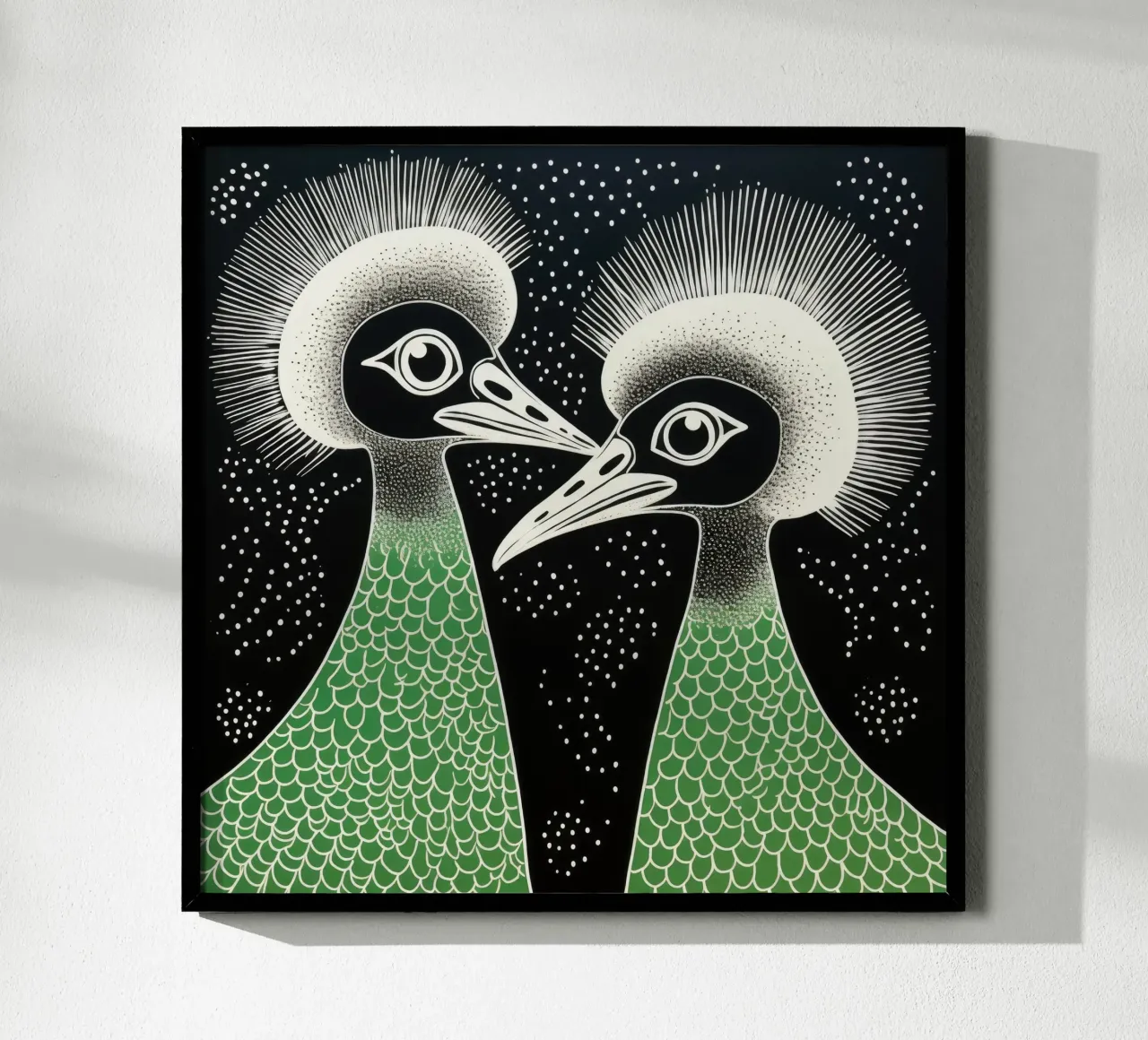 Emu verde 1 carta hahnemühle da Minimal Animal Art