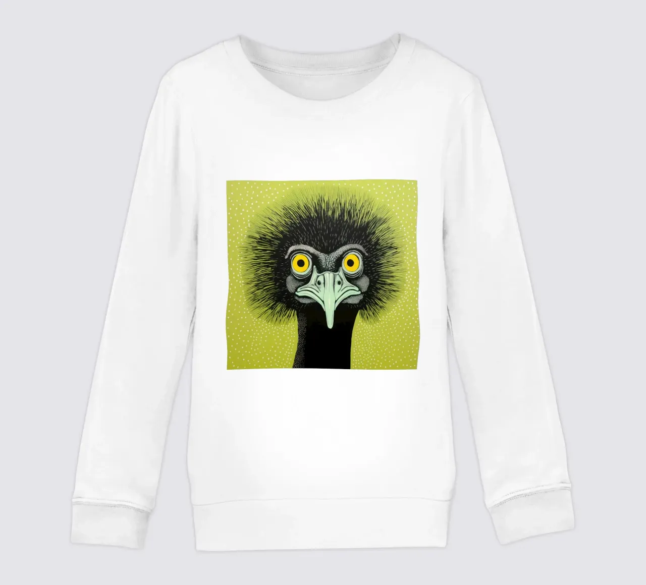 Emu verde 2 felpa bambino da Minimal Animal Art