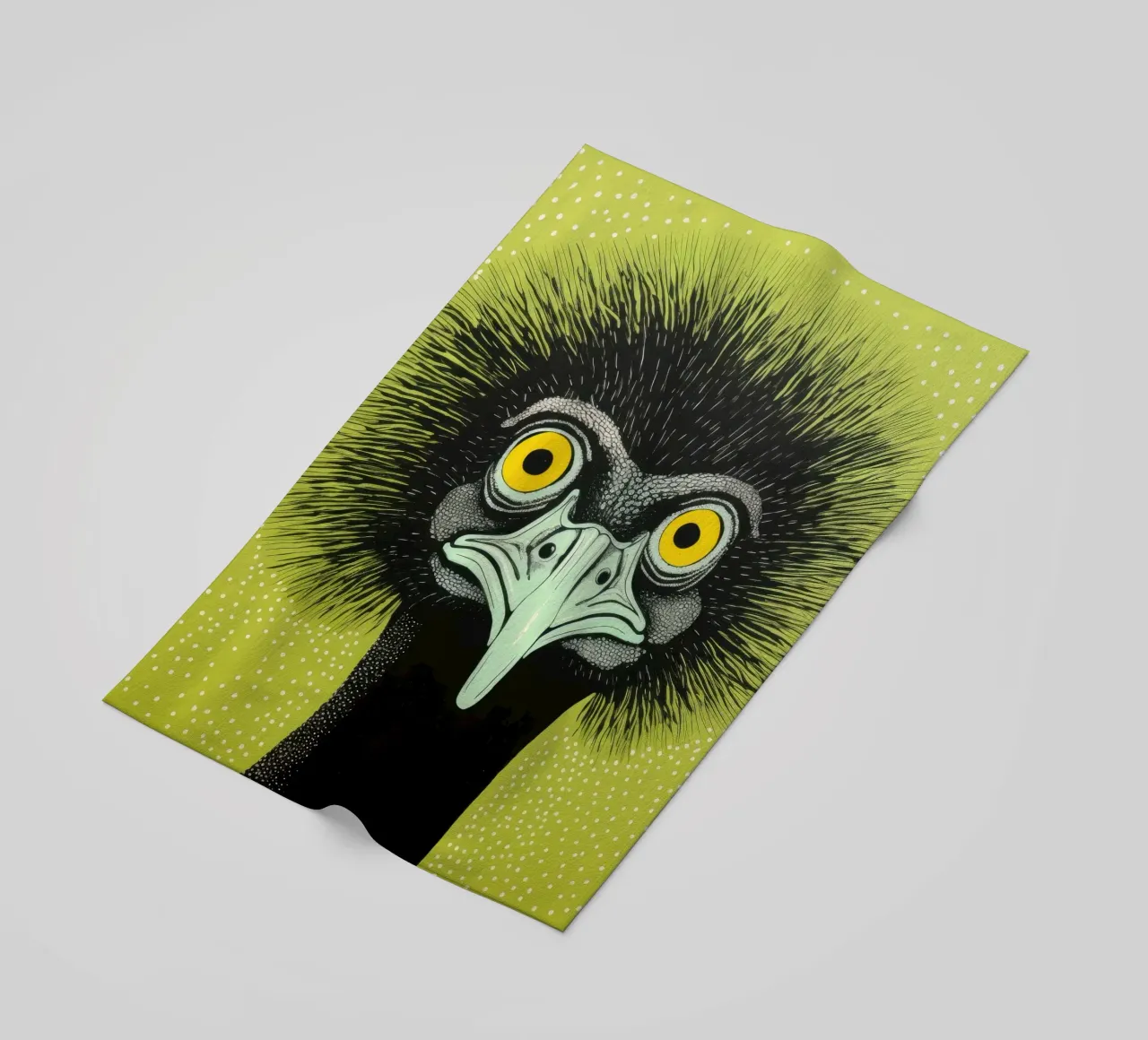 Emu verde 2 telo mare da Minimal Animal Art