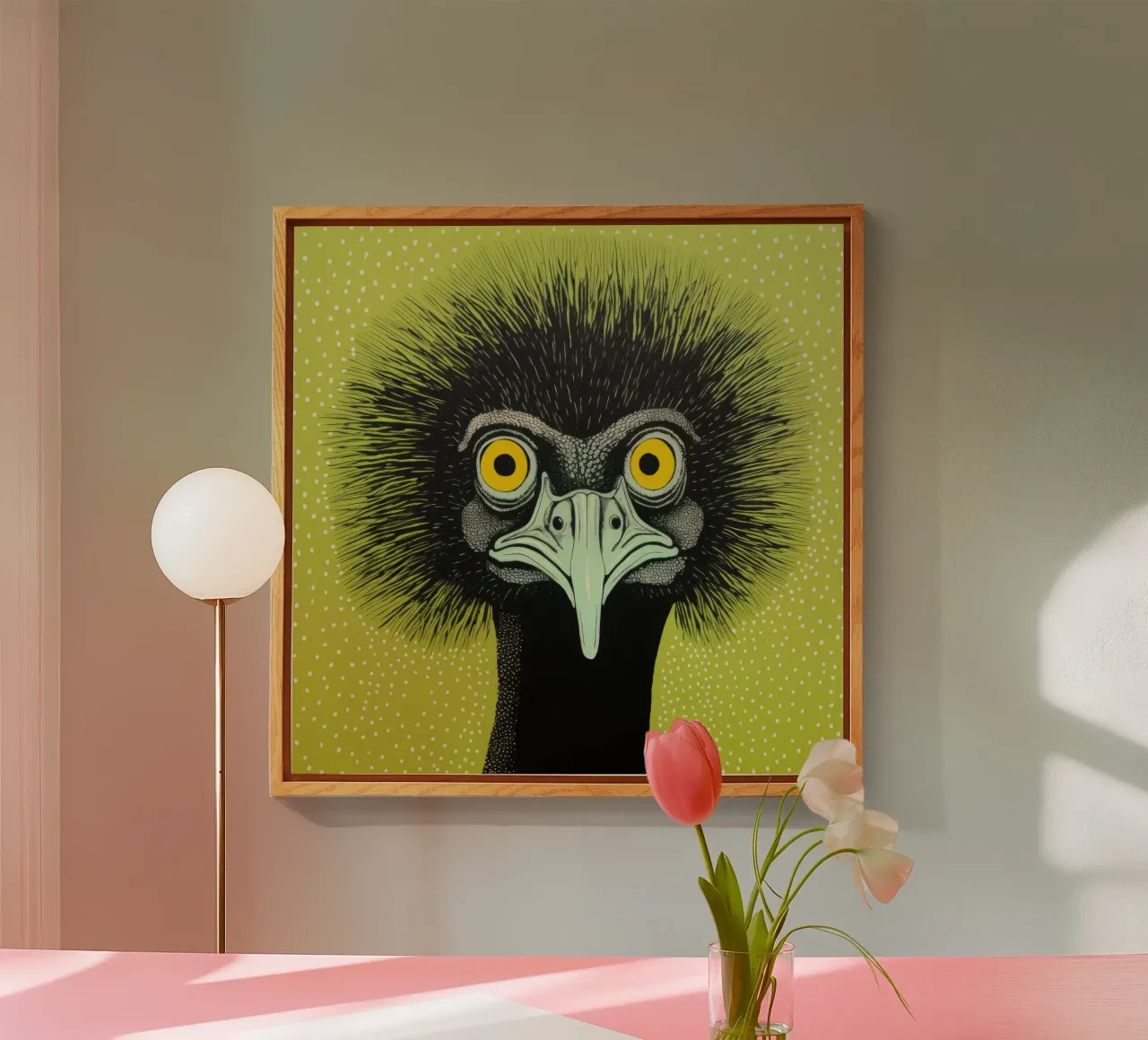 Emu verde 2 plexiglass da Minimal Animal Art