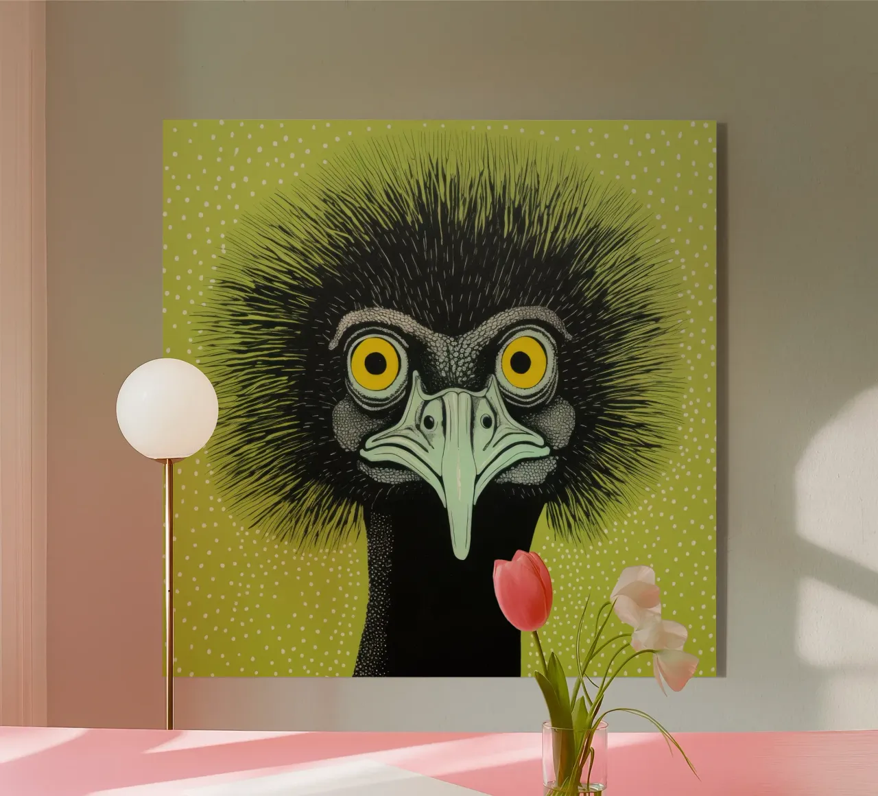 Emu verde plexiglass da Minimal Animal Art