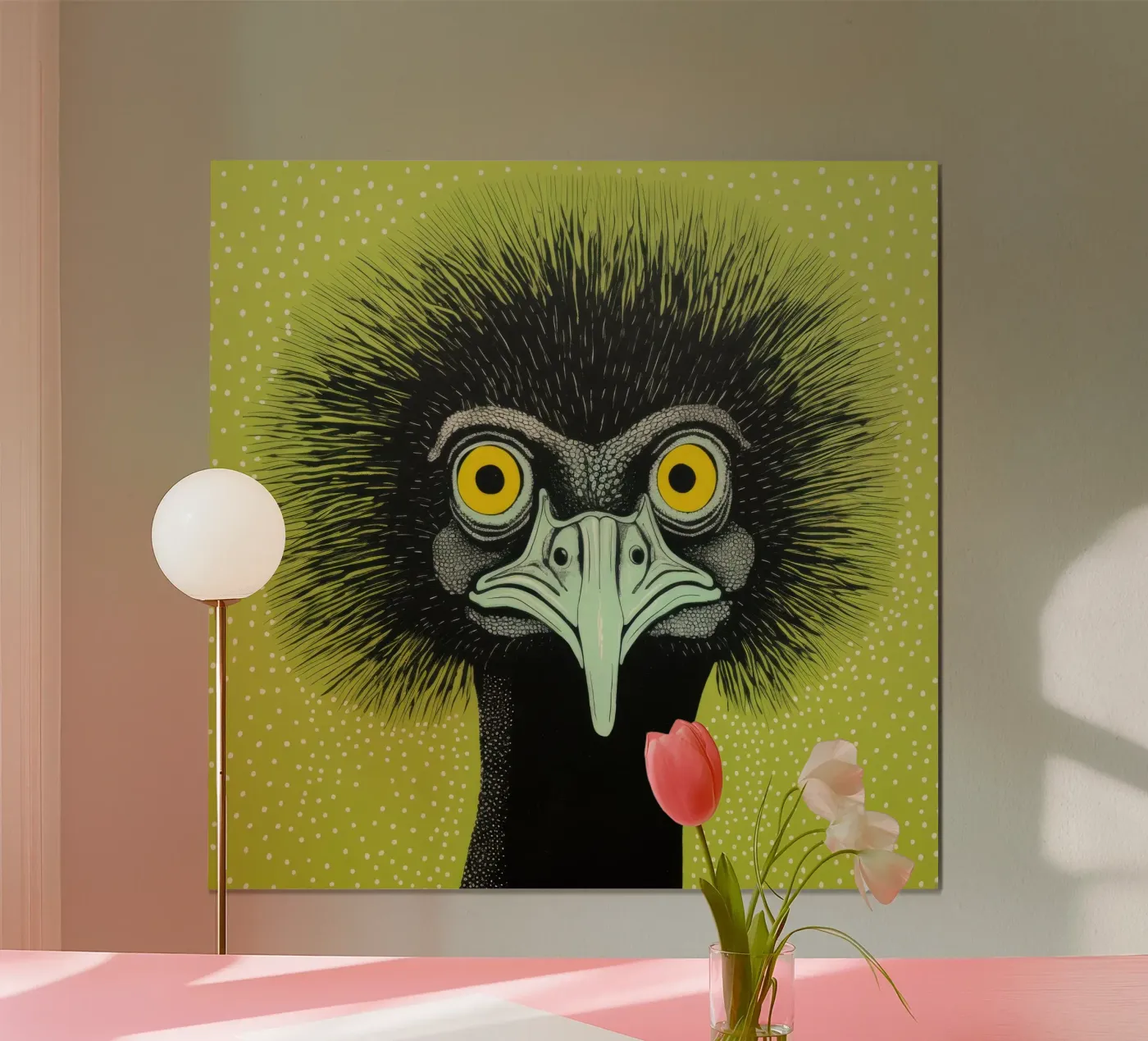 Emu verde poster da Minimal Animal Art