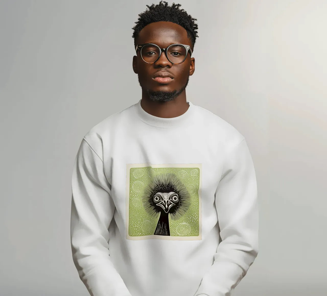 Emu verde felpa da Minimal Animal Art