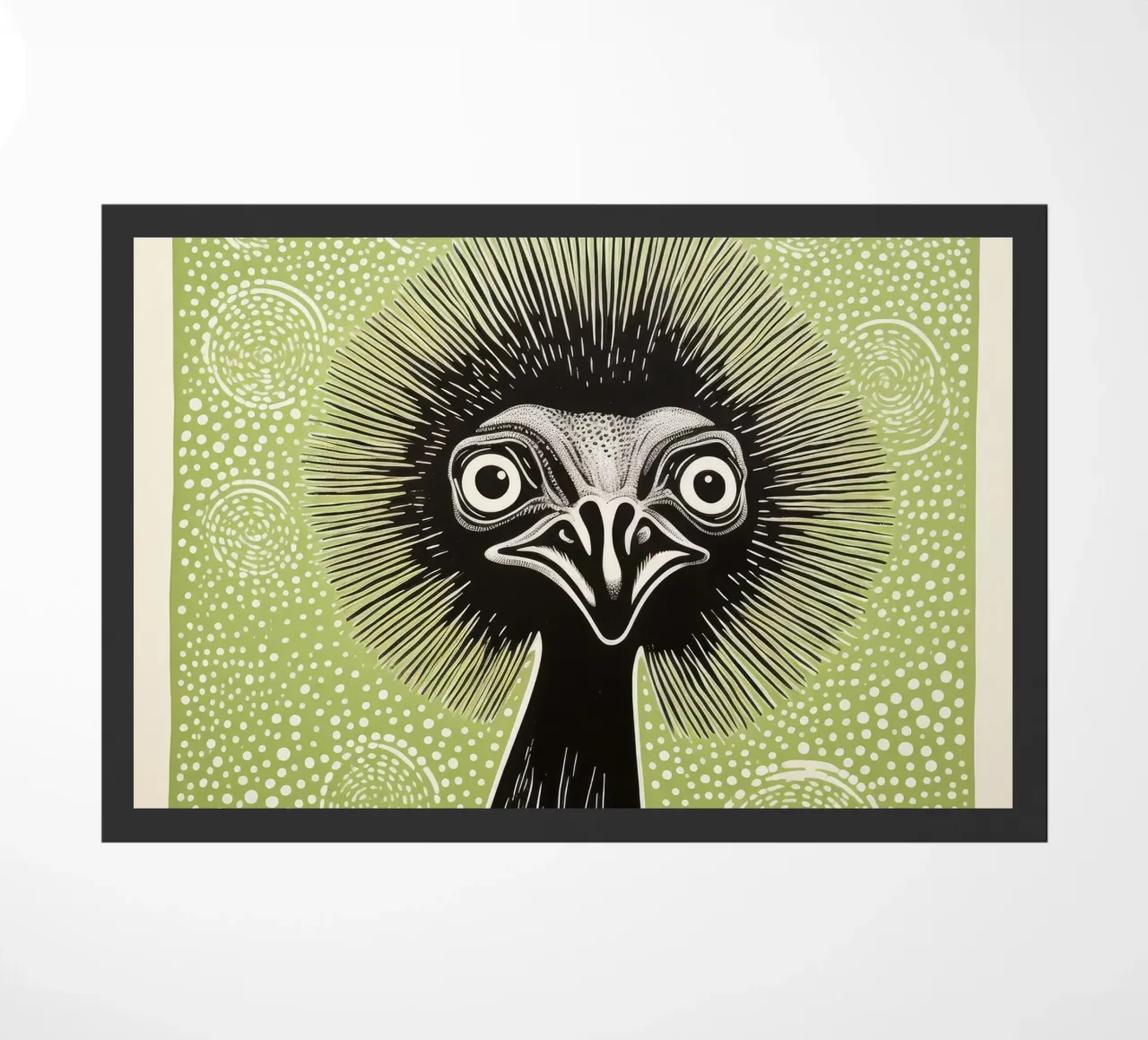 Emu verde 3 zerbino da Minimal Animal Art