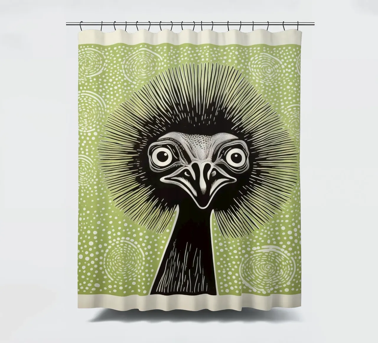 Emu verde 3 tenda da doccia da Minimal Animal Art