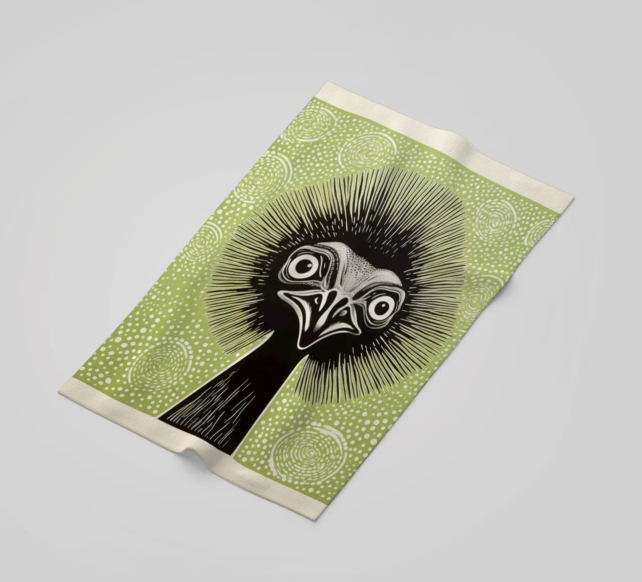 Emu verde 3 telo mare da Minimal Animal Art