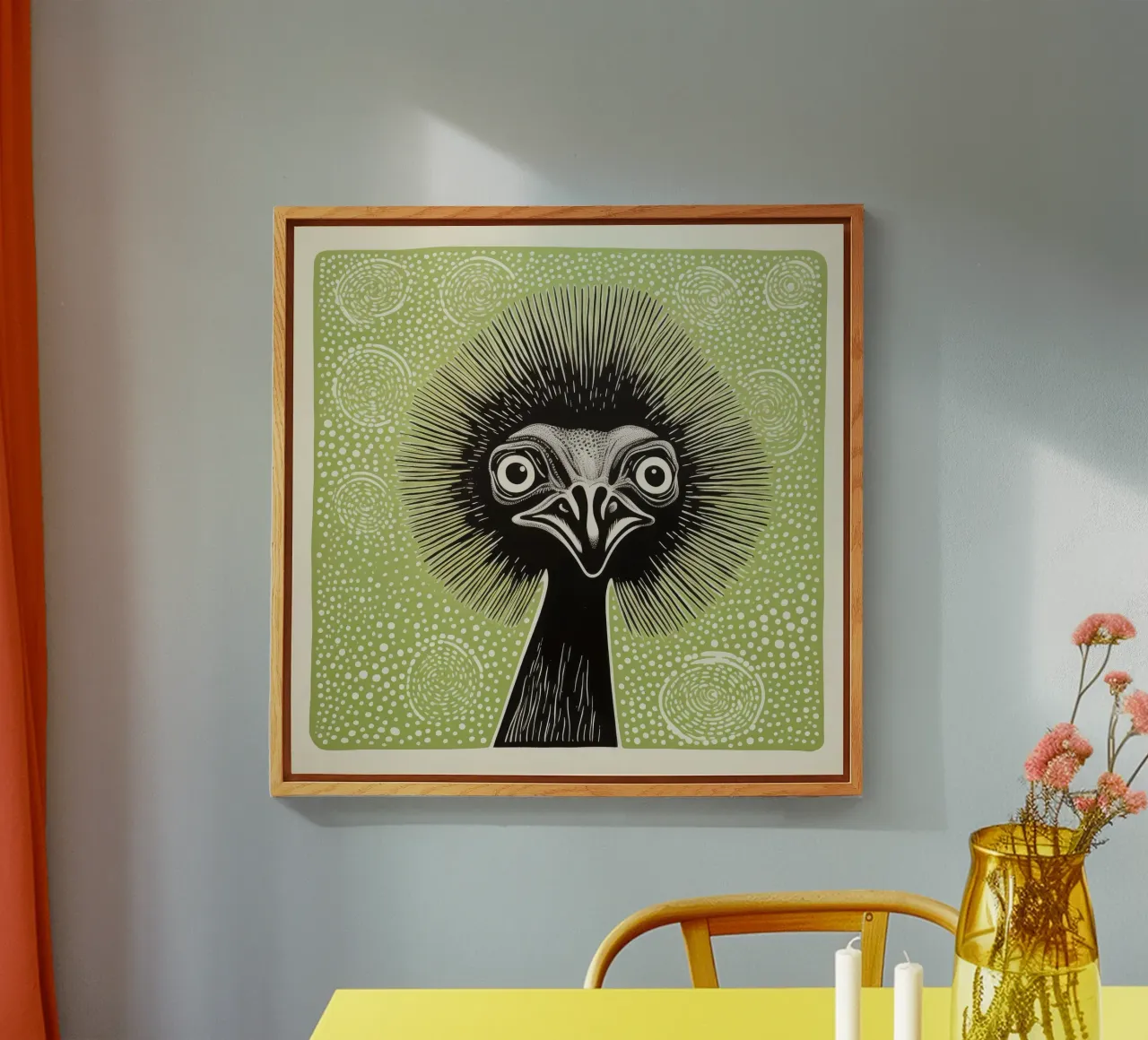 Emu verde 3 plexiglass da Minimal Animal Art