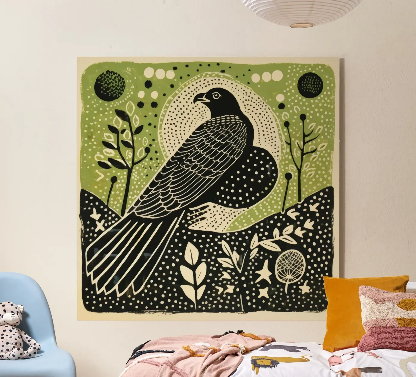 Falco verde plexiglass da Minimal Animal Art