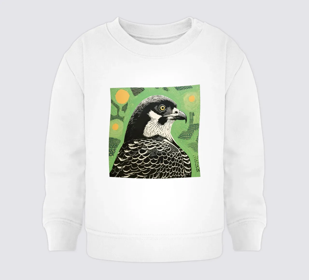Falco verde 2 felpa neonato da Minimal Animal Art