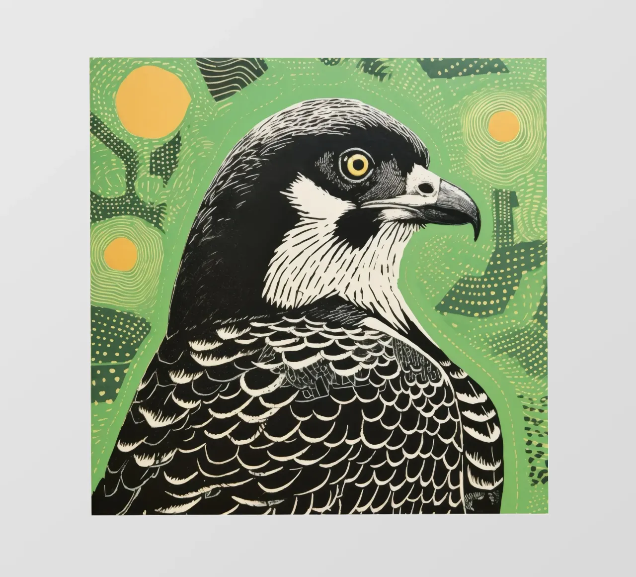 Falco verde 2 telo in pvc da Minimal Animal Art