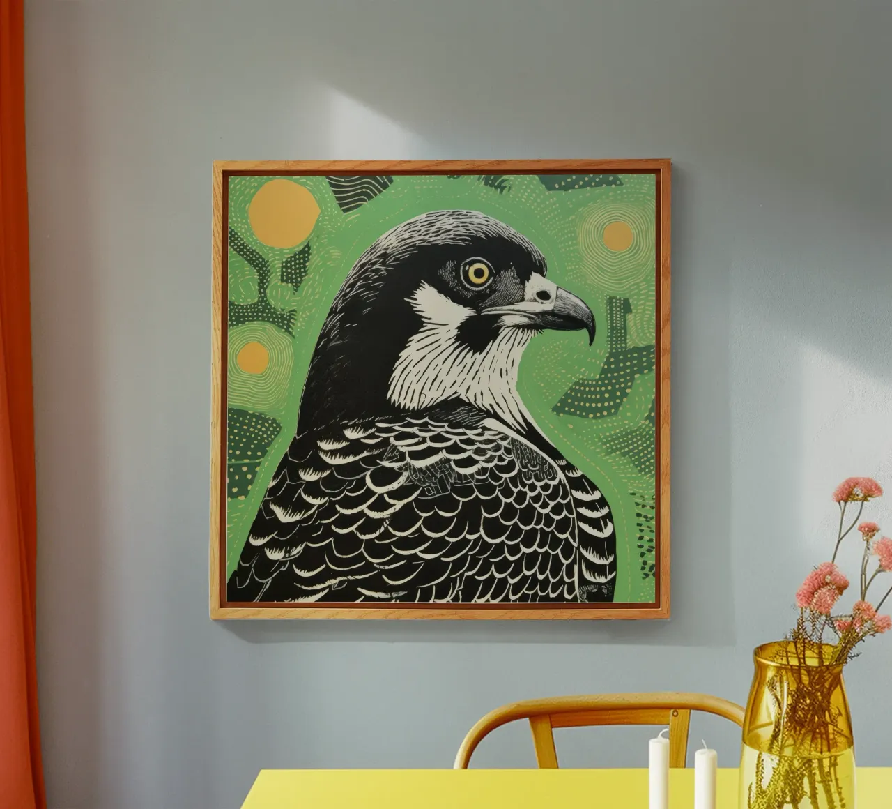 Falco verde plexiglass da Minimal Animal Art