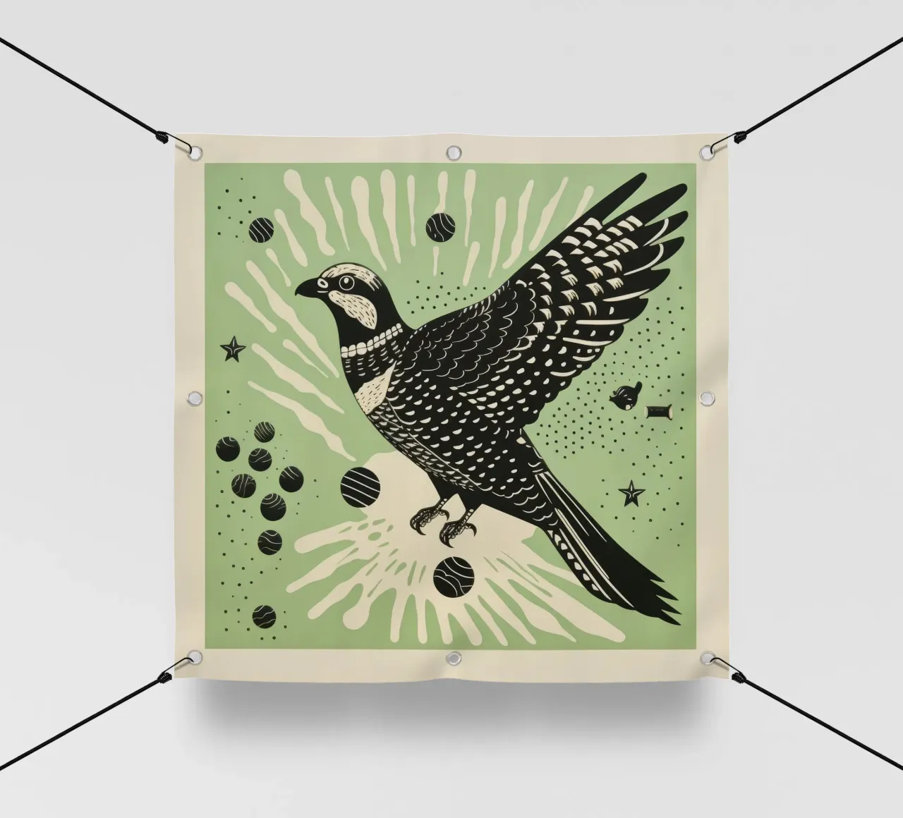 Falco verde 3 telo in pvc da Minimal Animal Art