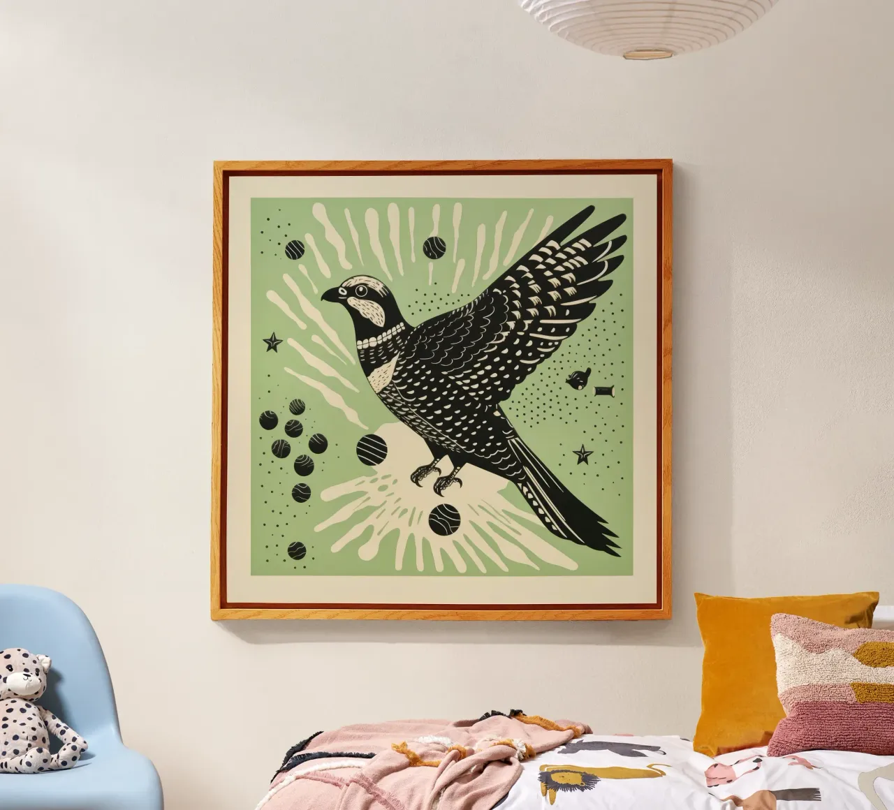 Falco verde plexiglass da Minimal Animal Art