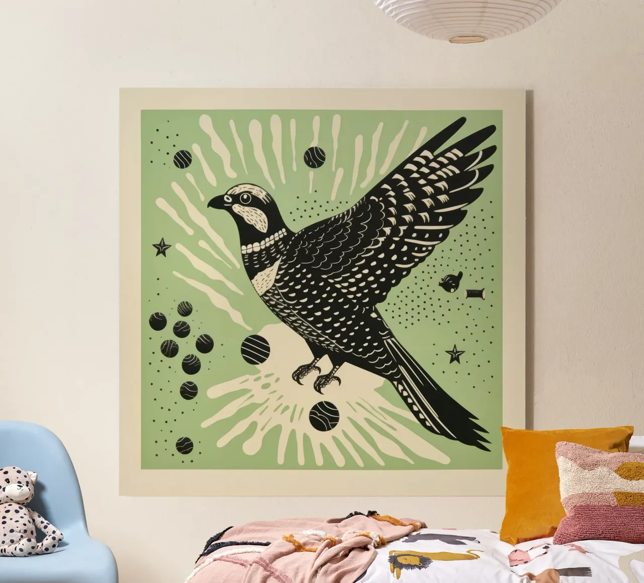 Falco verde plexiglass da Minimal Animal Art