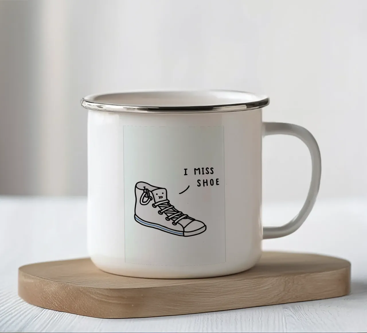 I Miss Shoe tazza in smalto da Jaco Haasbroek