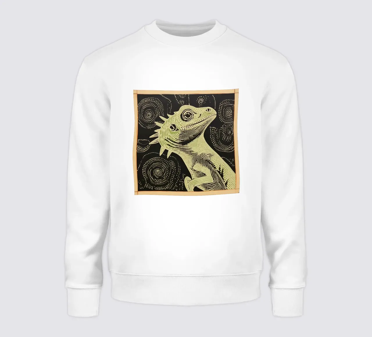 Iguana verde 1 felpa da Minimal Animal Art