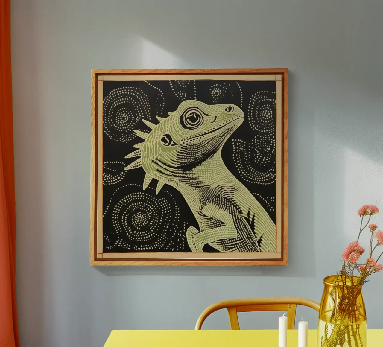 Iguana verde plexiglass da Minimal Animal Art