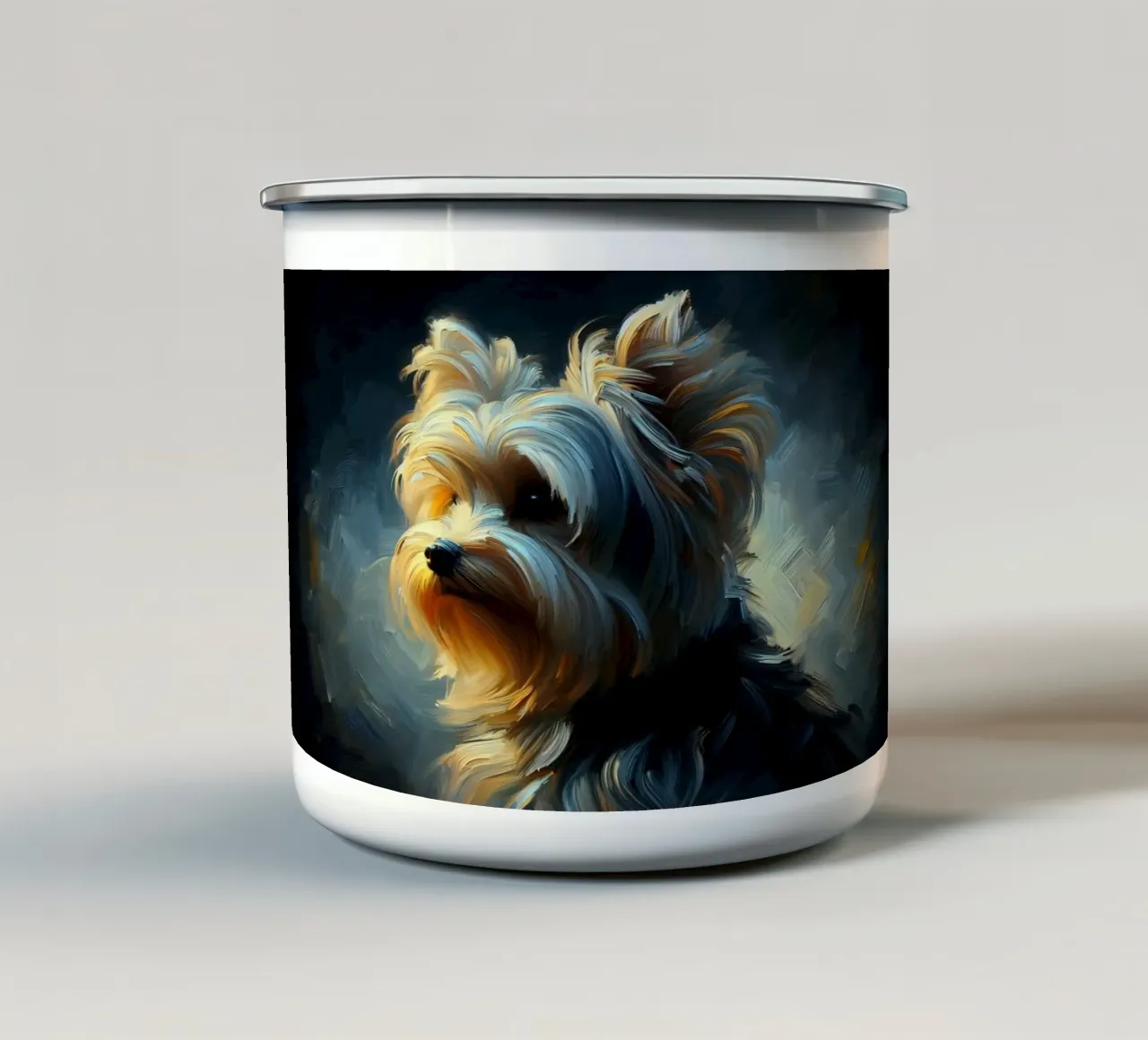Yorkshire Terrier - Immagine animale tazza in smalto da hunde-katzen-tiere