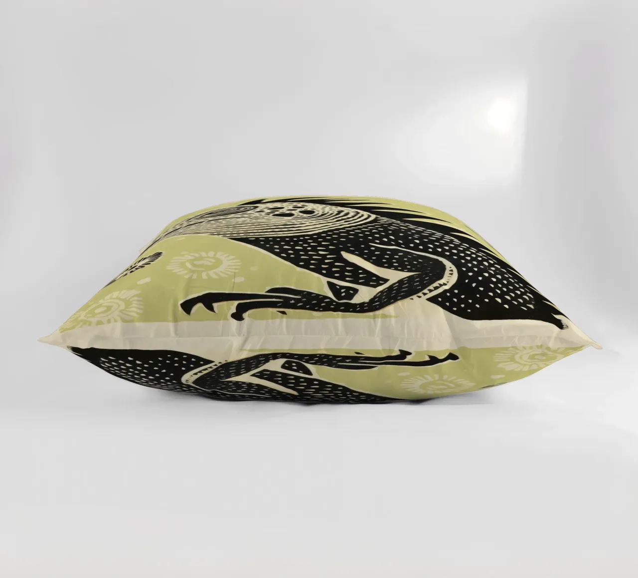 Iguana verde 2 cuscino da Minimal Animal Art
