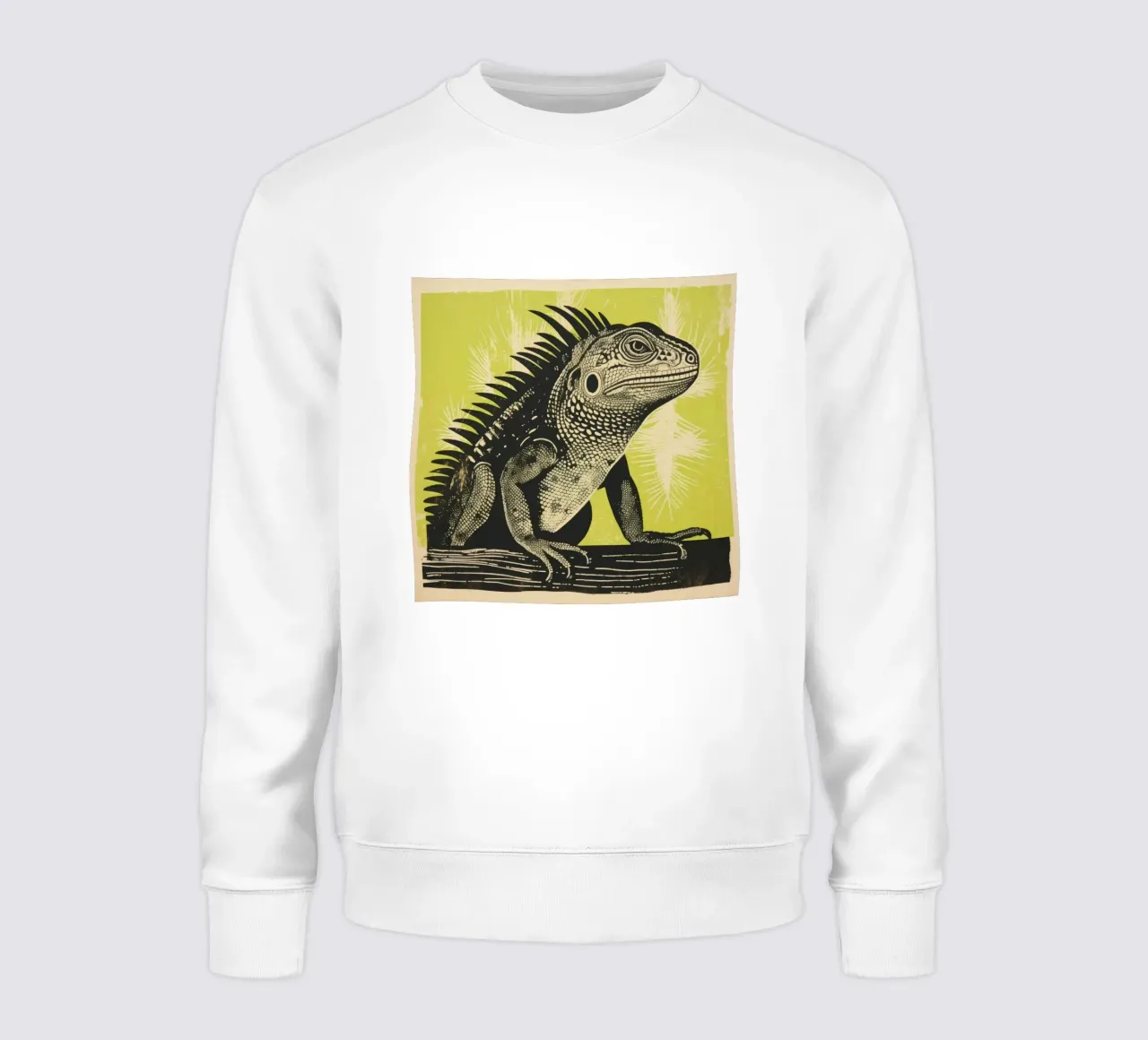 Iguana verde 3 felpa da Minimal Animal Art