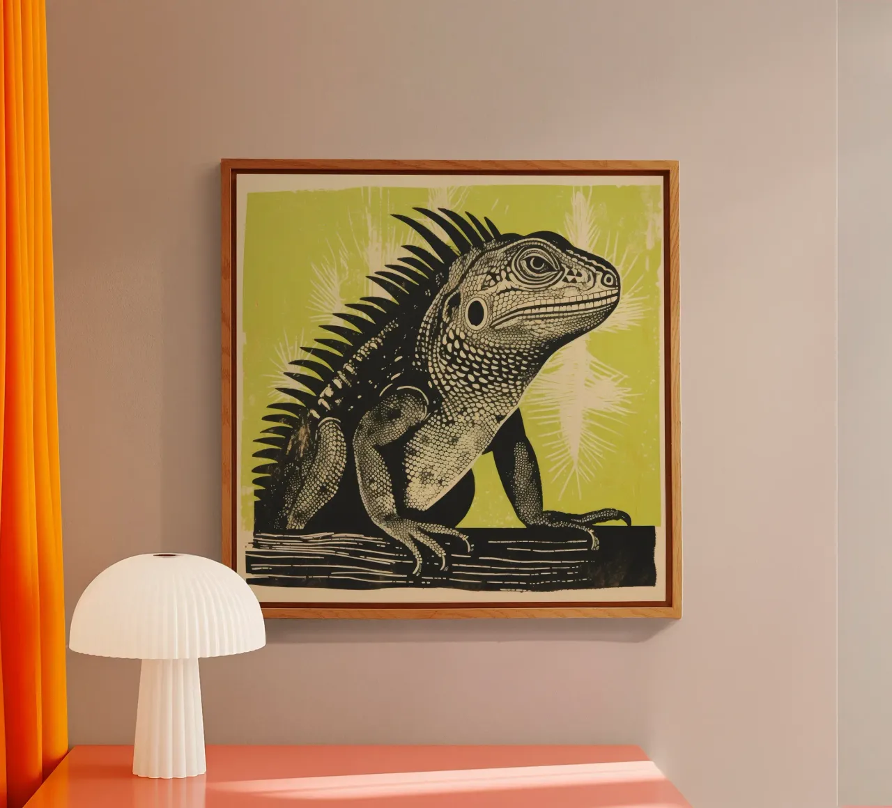 Iguana verde plexiglass da Minimal Animal Art