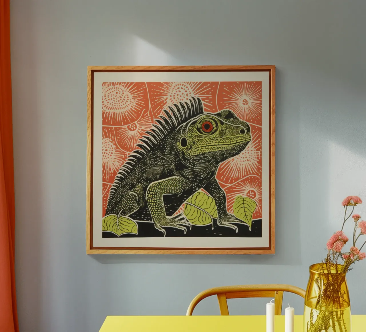 Iguana verde plexiglass da Minimal Animal Art