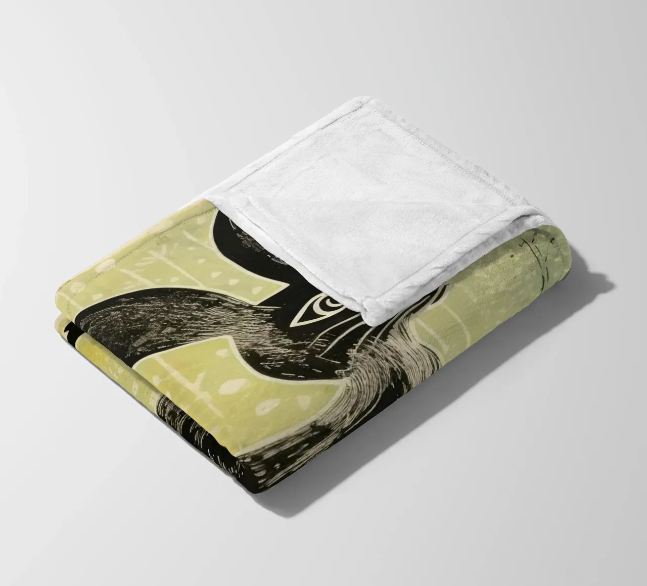 Jerboa verde 1 coperta in pile da Minimal Animal Art