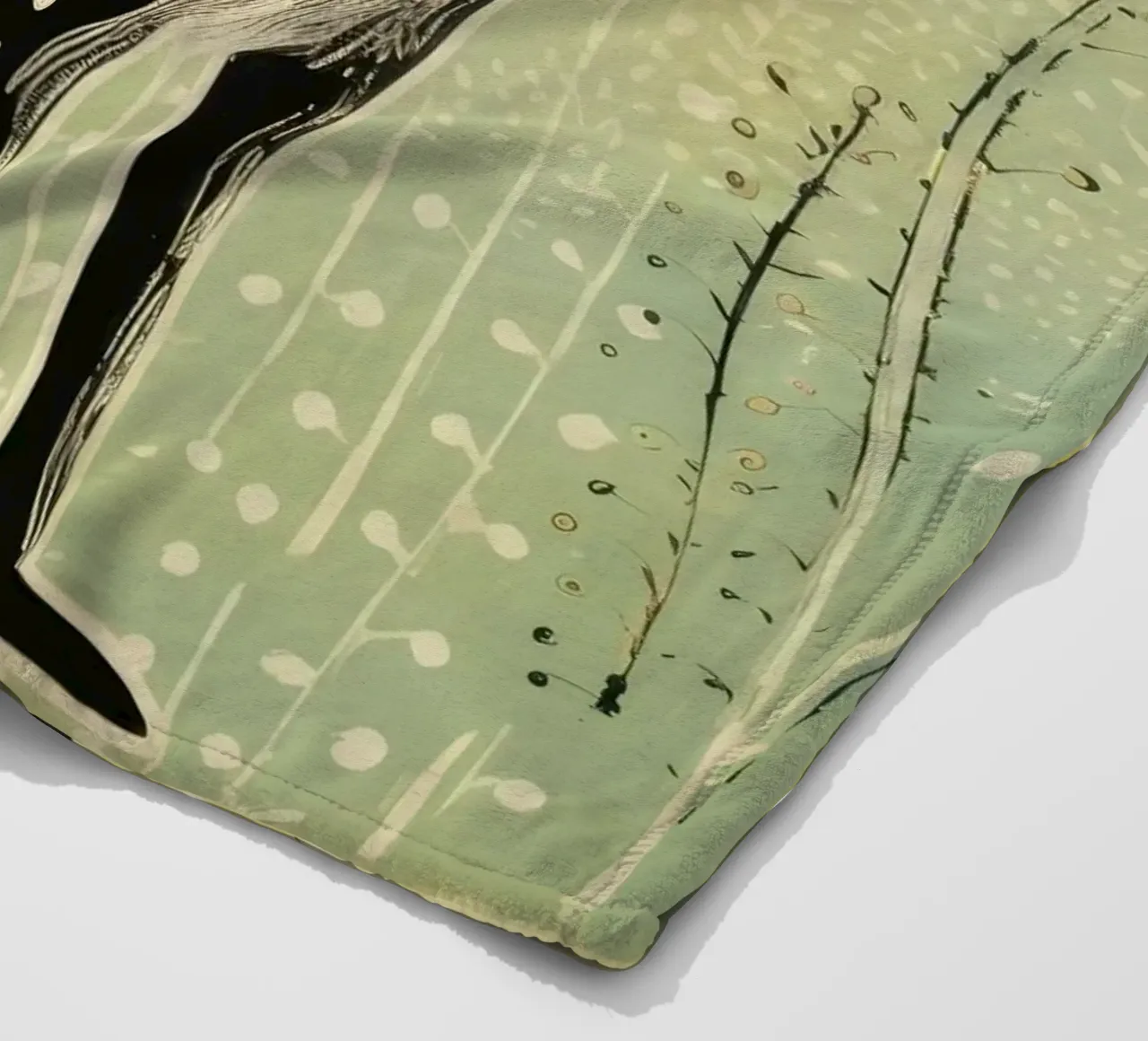 Jerboa verde 1 coperta in pile da Minimal Animal Art