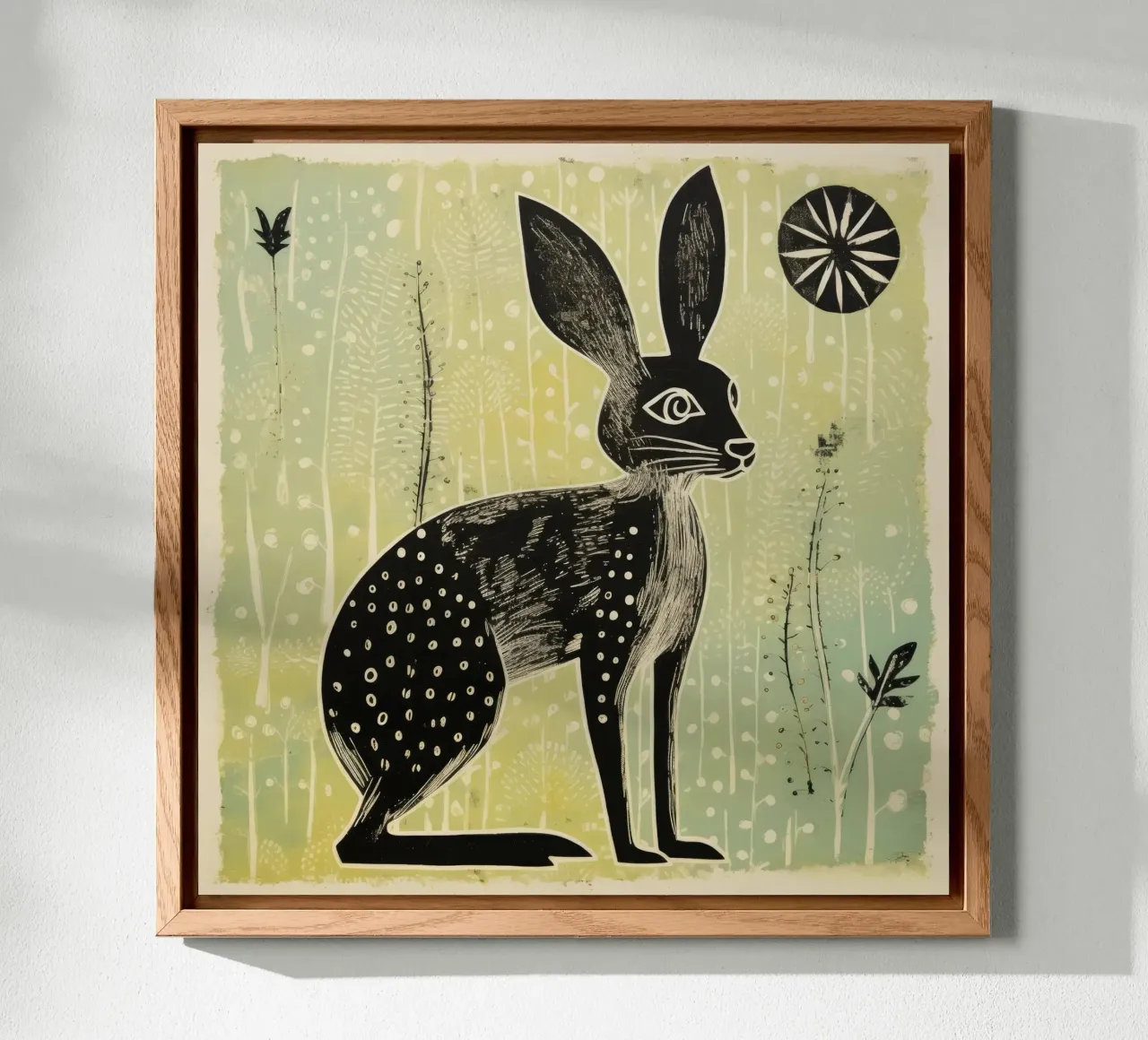 Jerboa verde 1 alluminio dibond da Minimal Animal Art