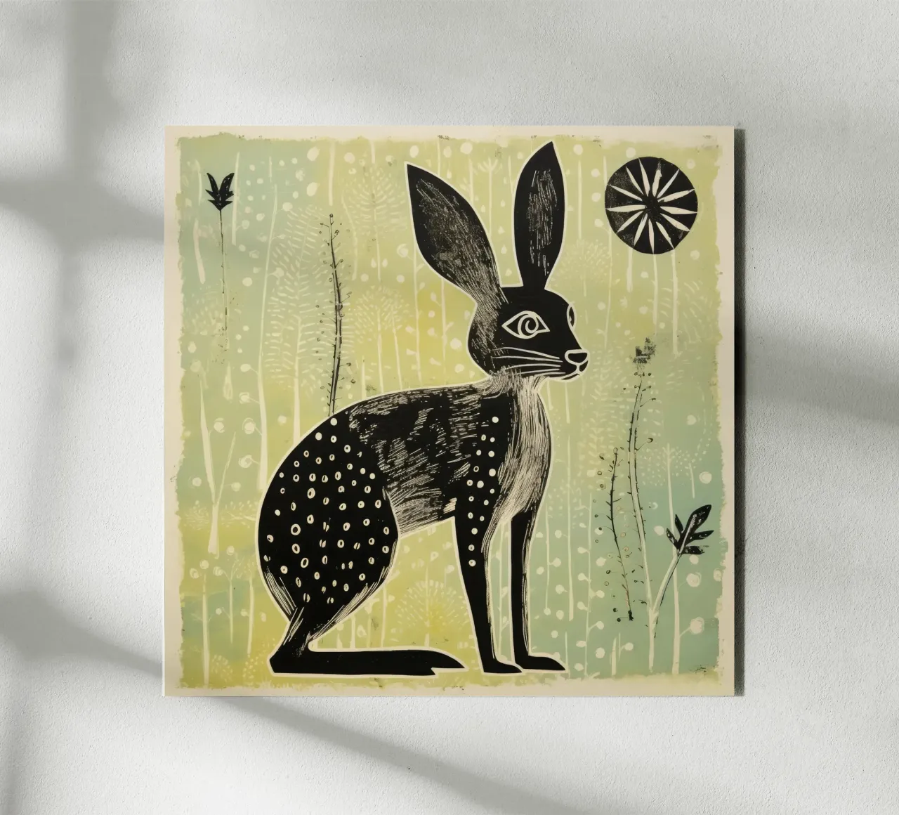 Jerboa verde 1 alluminio dibond da Minimal Animal Art