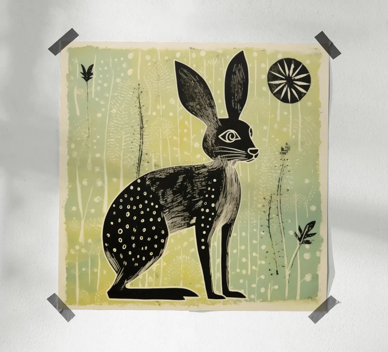 Jerboa vert 1 poster de Minimal Animal Art