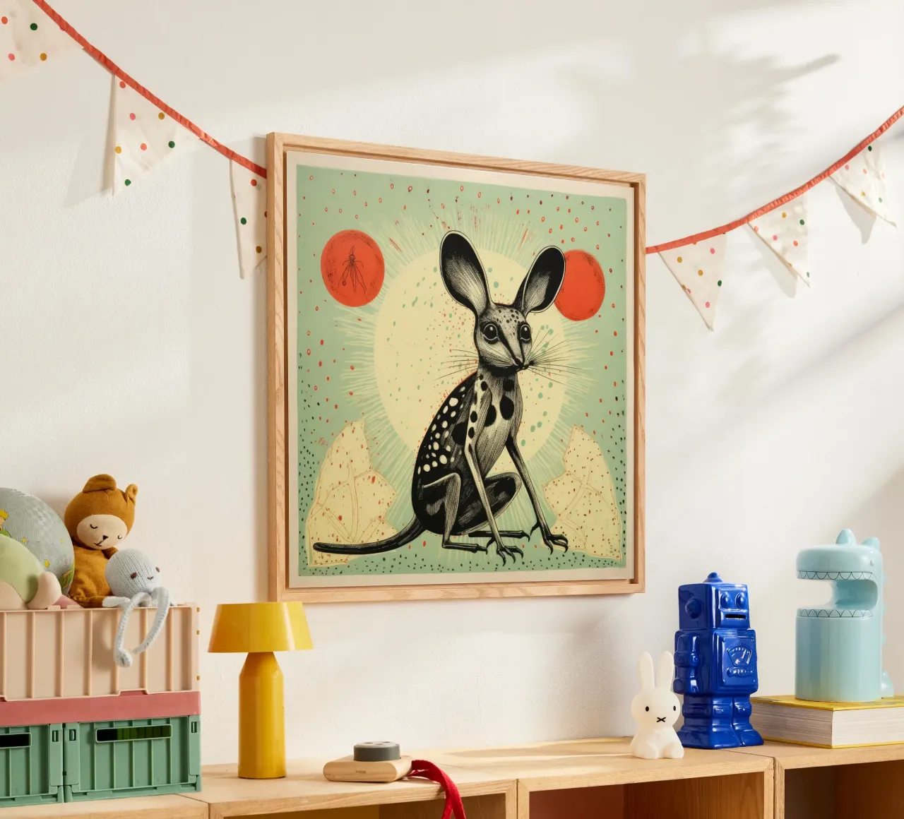 Jerboa verde plexiglass da Minimal Animal Art