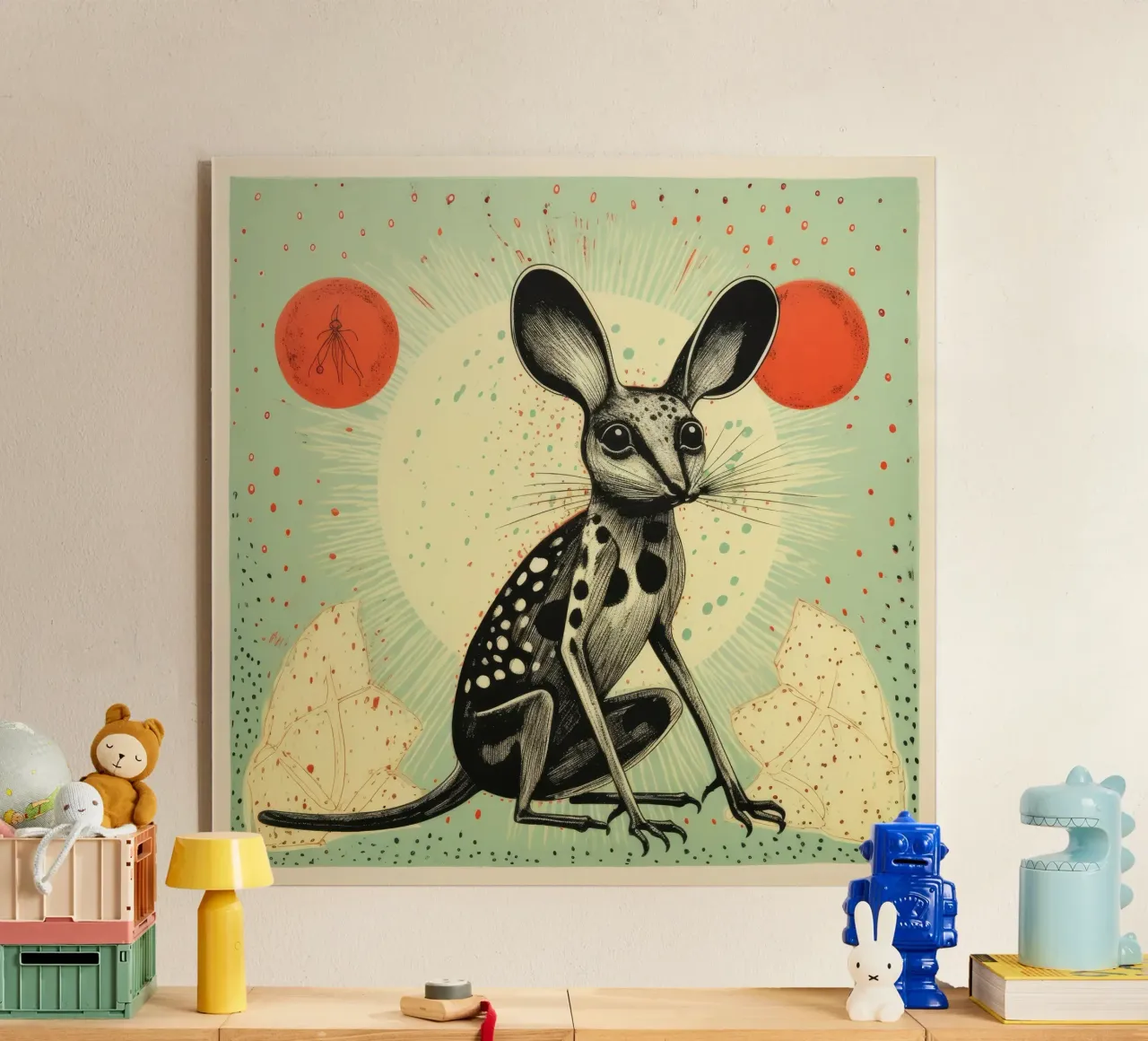 Jerboa verde 2 plexiglass da Minimal Animal Art