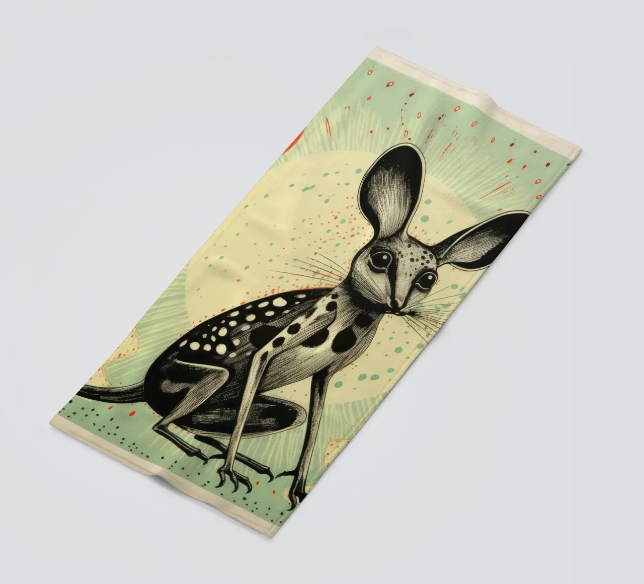 Jerboa verde 2 telo mare da Minimal Animal Art