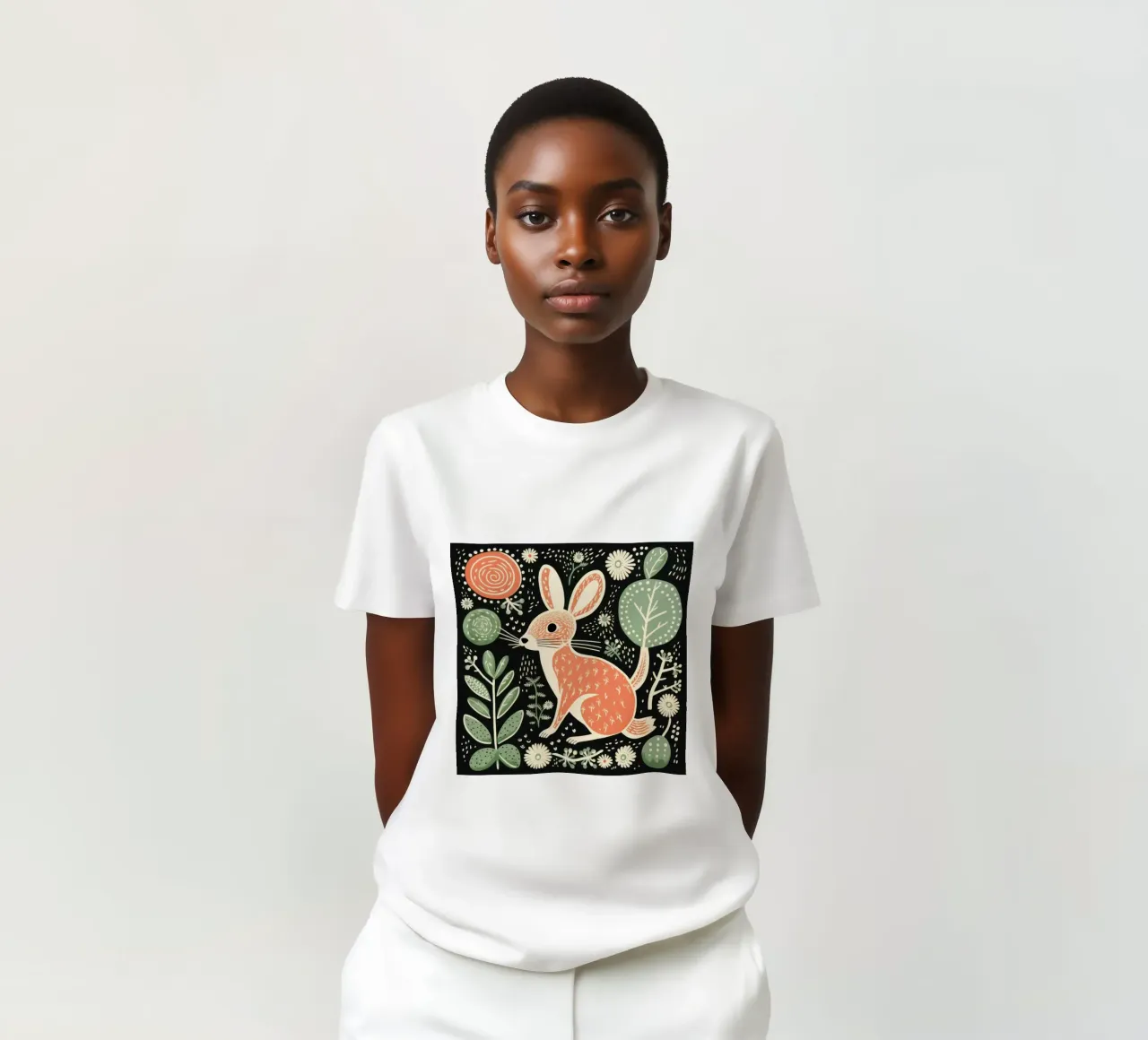 Jerboa verde 3 t-shirt da Minimal Animal Art