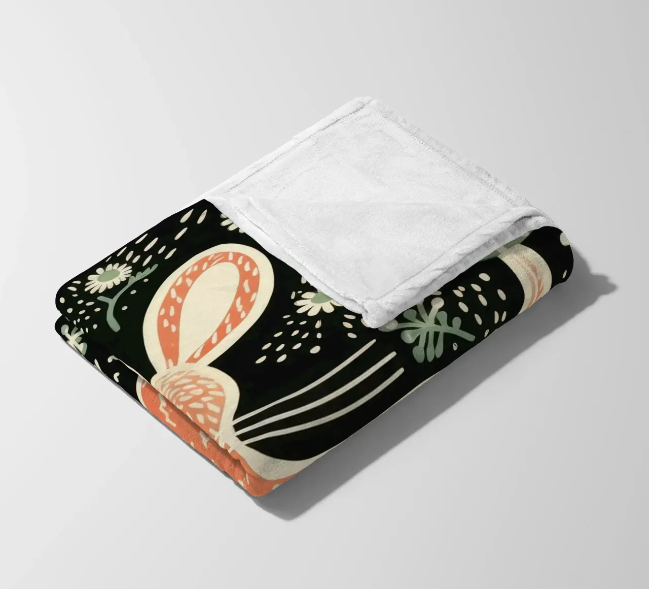 Jerboa verde 3 coperta in pile da Minimal Animal Art