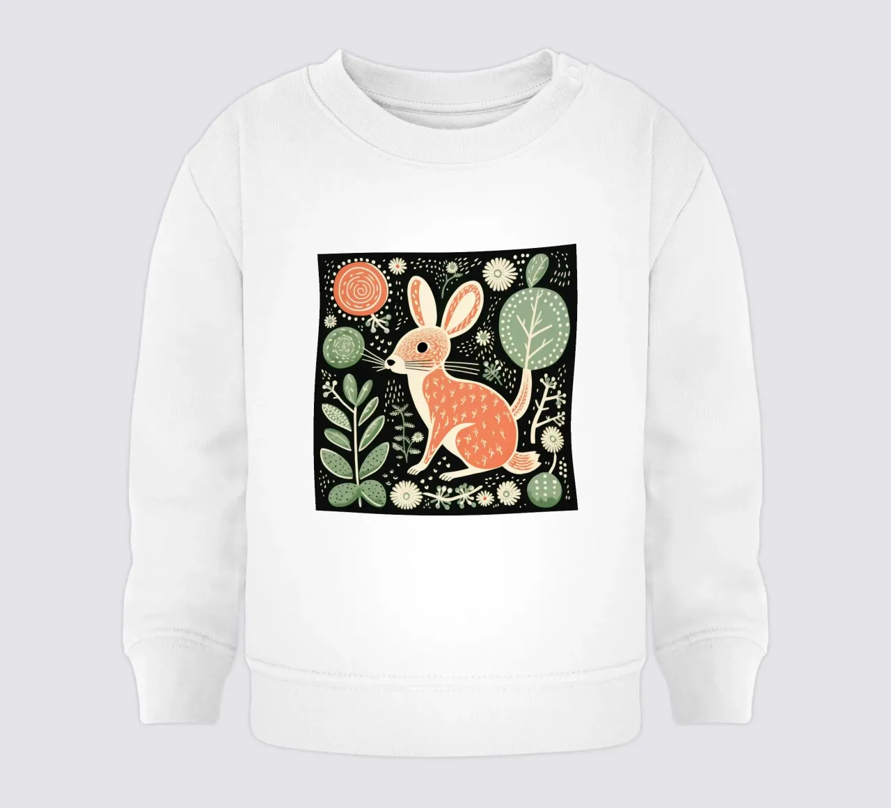 Jerboa verde 3 felpa neonato da Minimal Animal Art