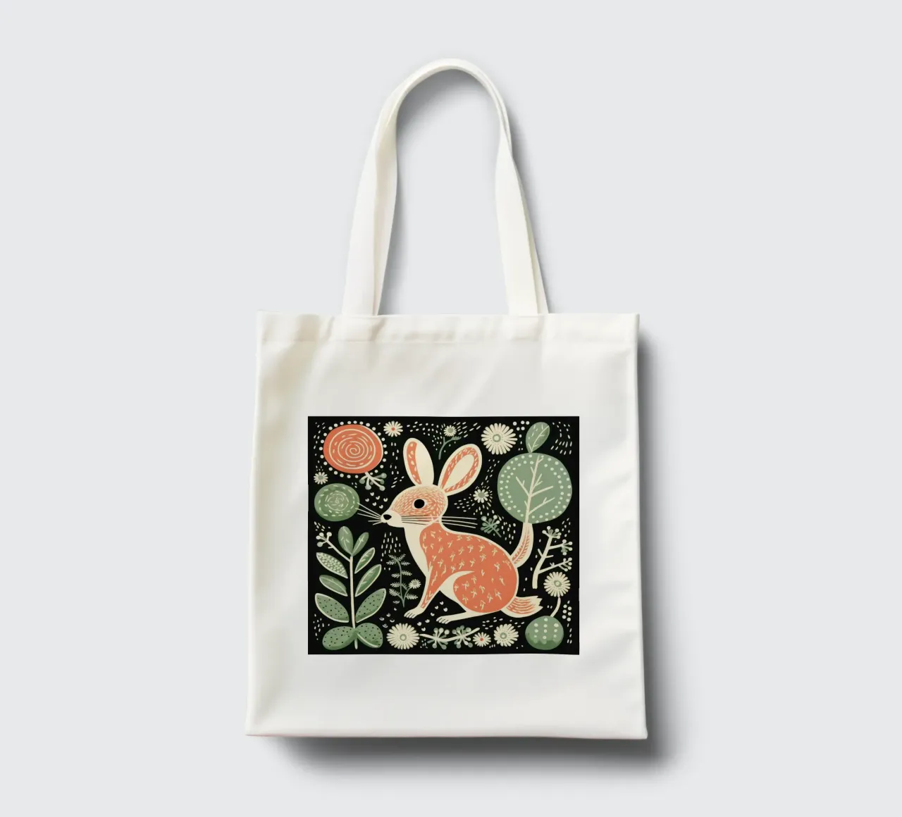 Jerboa verde 3 borsa in juta da Minimal Animal Art