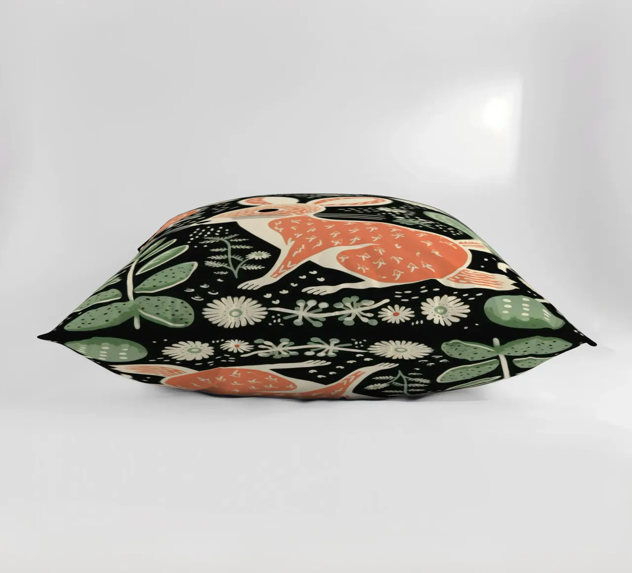 Jerboa verde 3 cuscino da Minimal Animal Art