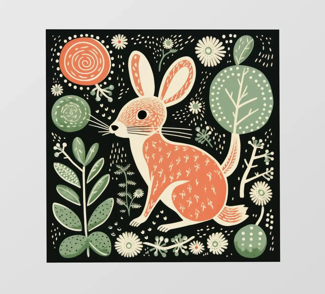 Jerboa verde 3 telo in pvc da Minimal Animal Art