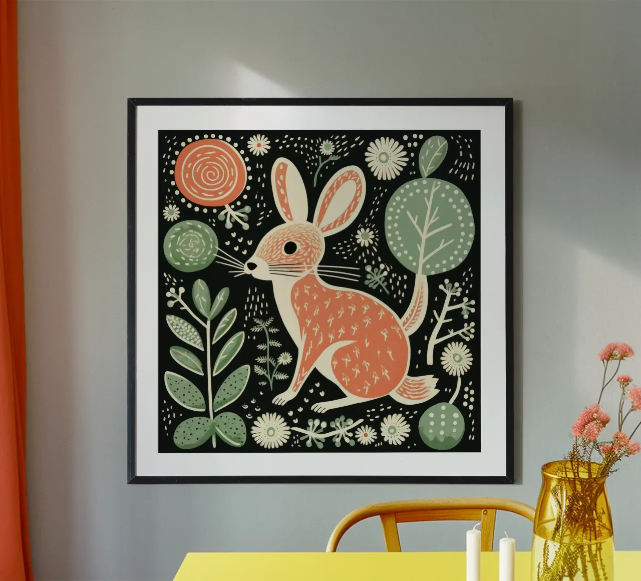 Jerboa verde poster da Minimal Animal Art