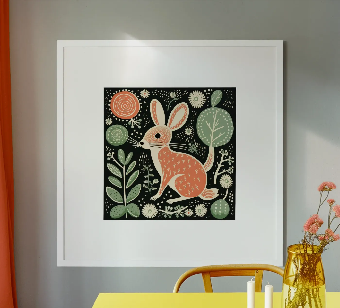 Jerboa verde poster da Minimal Animal Art