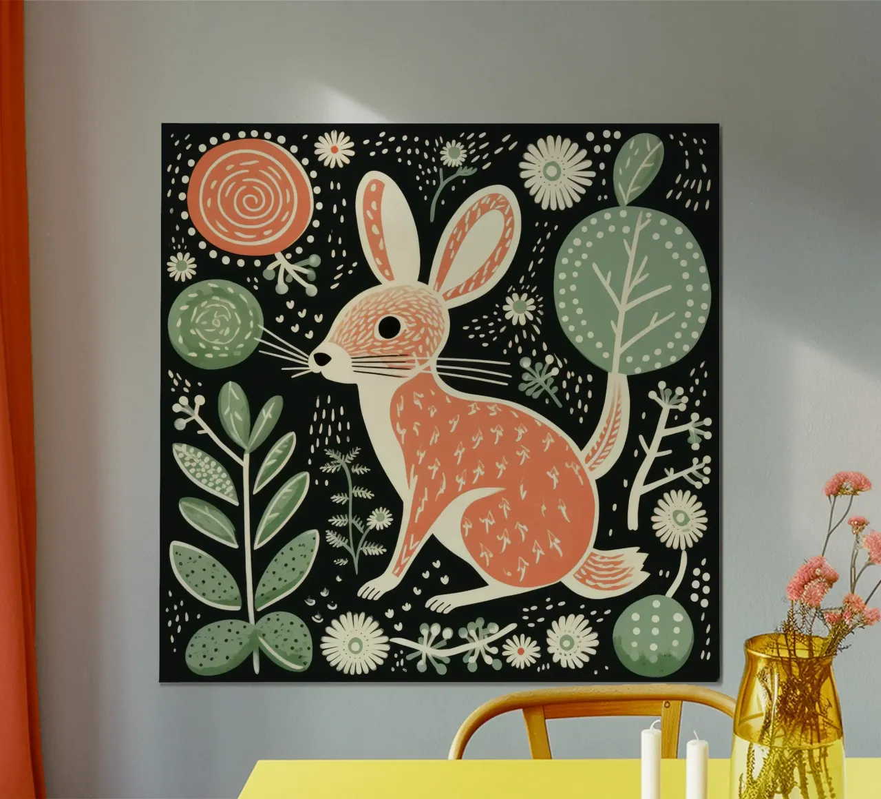 Jerboa verde poster da Minimal Animal Art