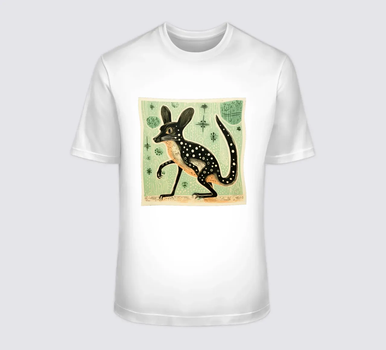 Jerboa verde 4 t-shirt da Minimal Animal Art