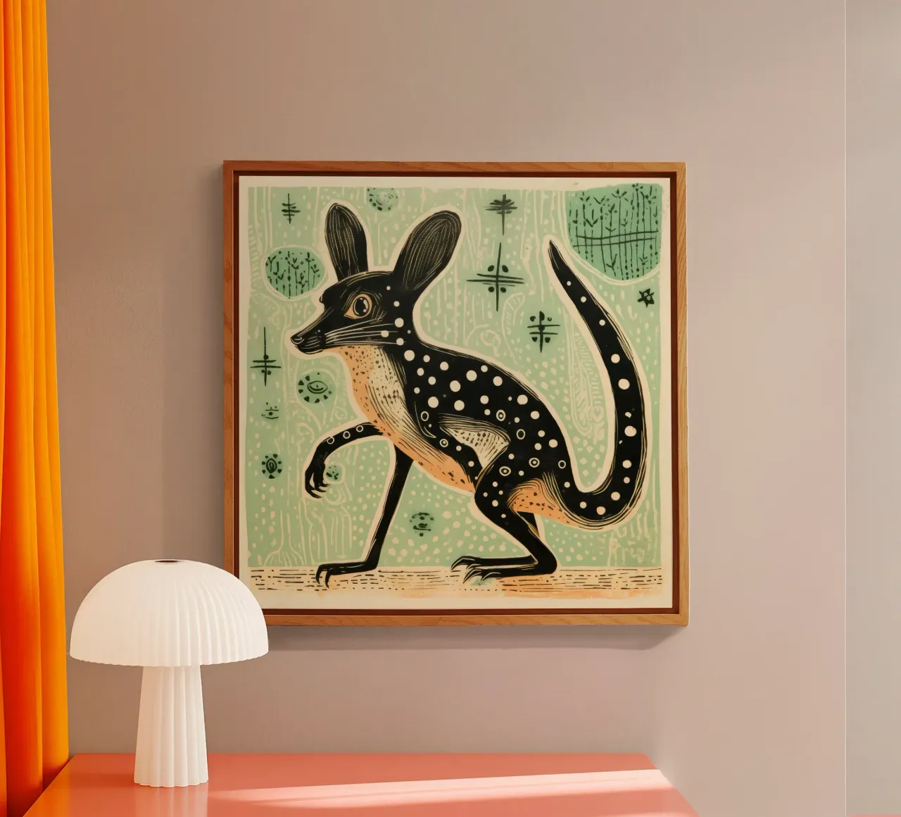 Jerboa verde plexiglass da Minimal Animal Art