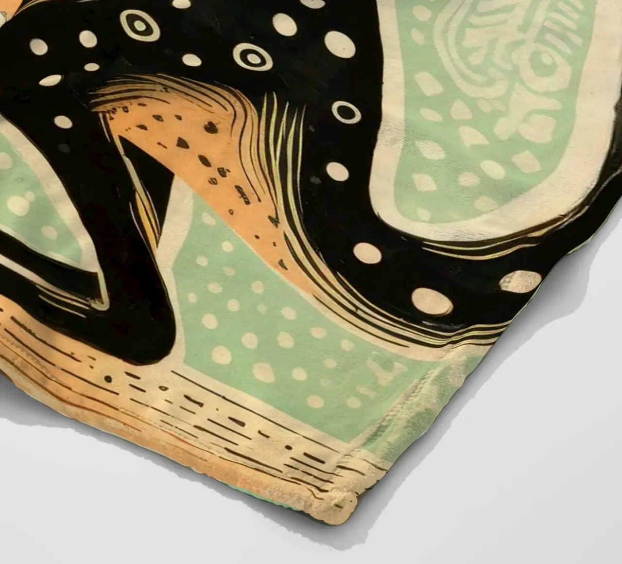 Jerboa verde 4 coperta in pile da Minimal Animal Art