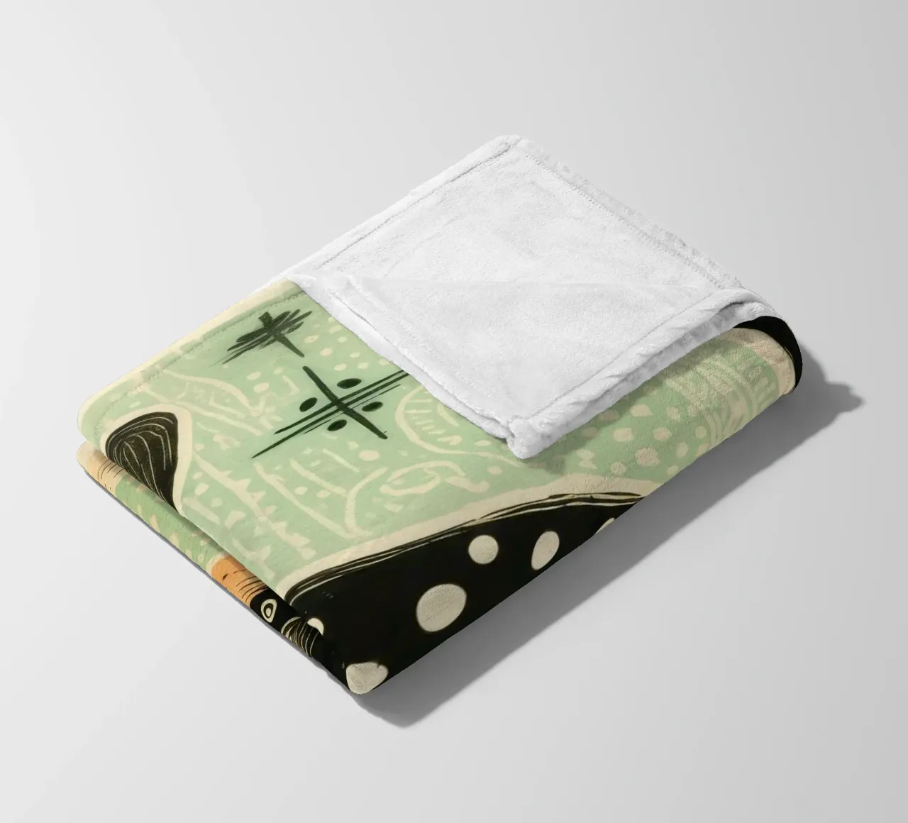 Jerboa verde 4 coperta in pile da Minimal Animal Art