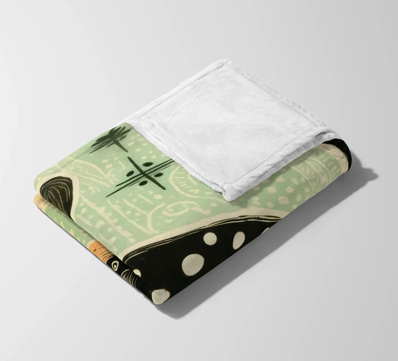 Jerboa verde 4 coperta in pile da Minimal Animal Art
