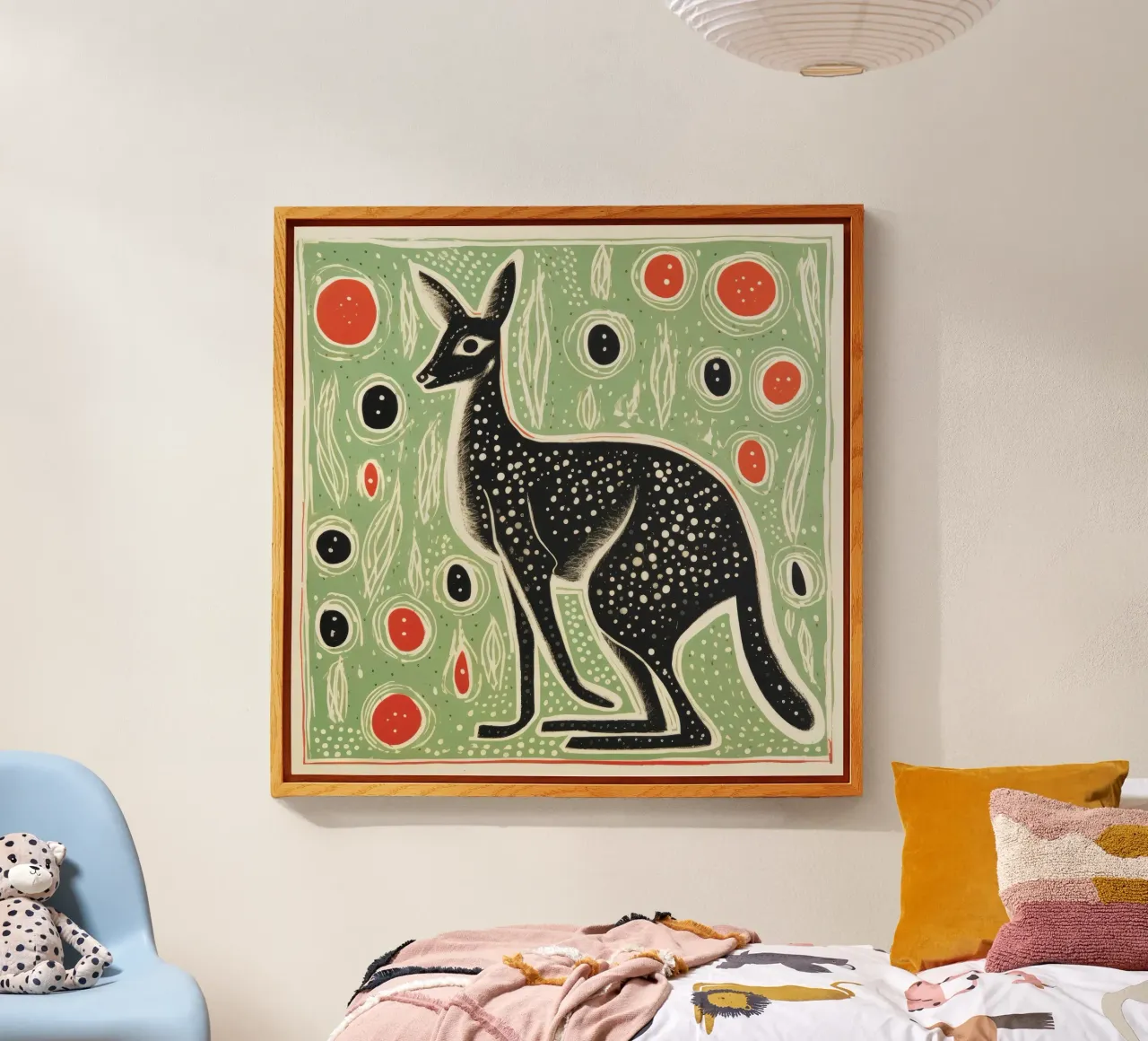 Canguro verde plexiglass da Minimal Animal Art