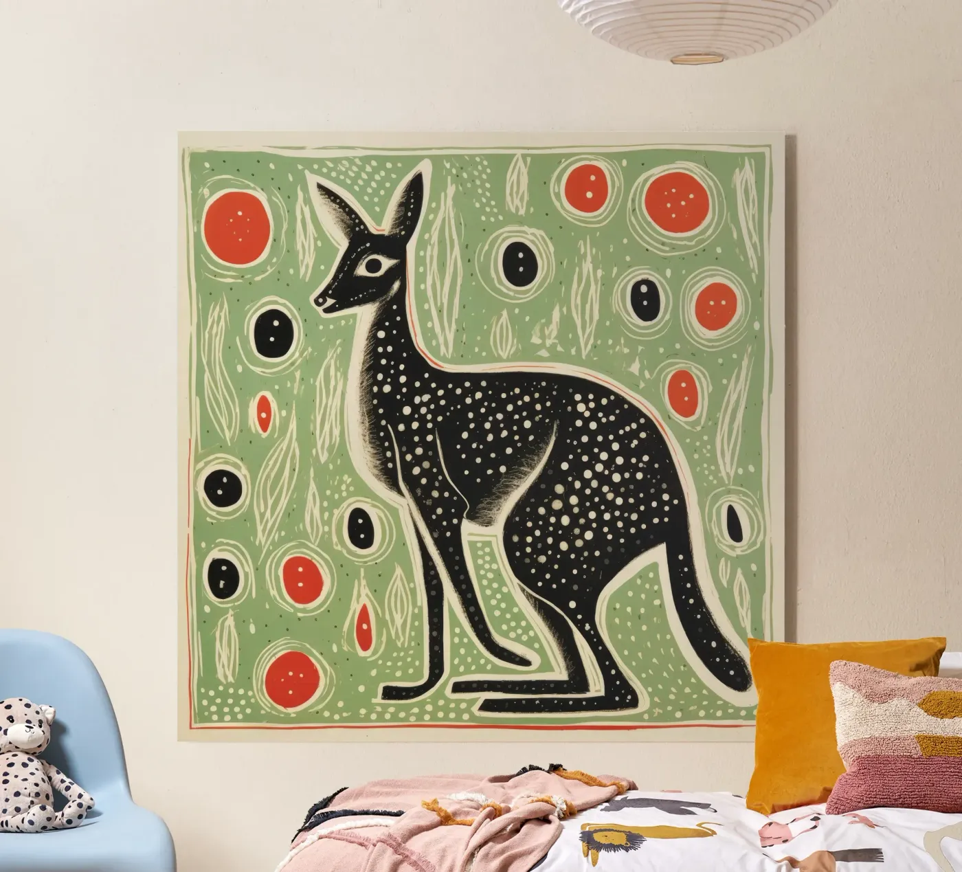 Canguro verde plexiglass da Minimal Animal Art